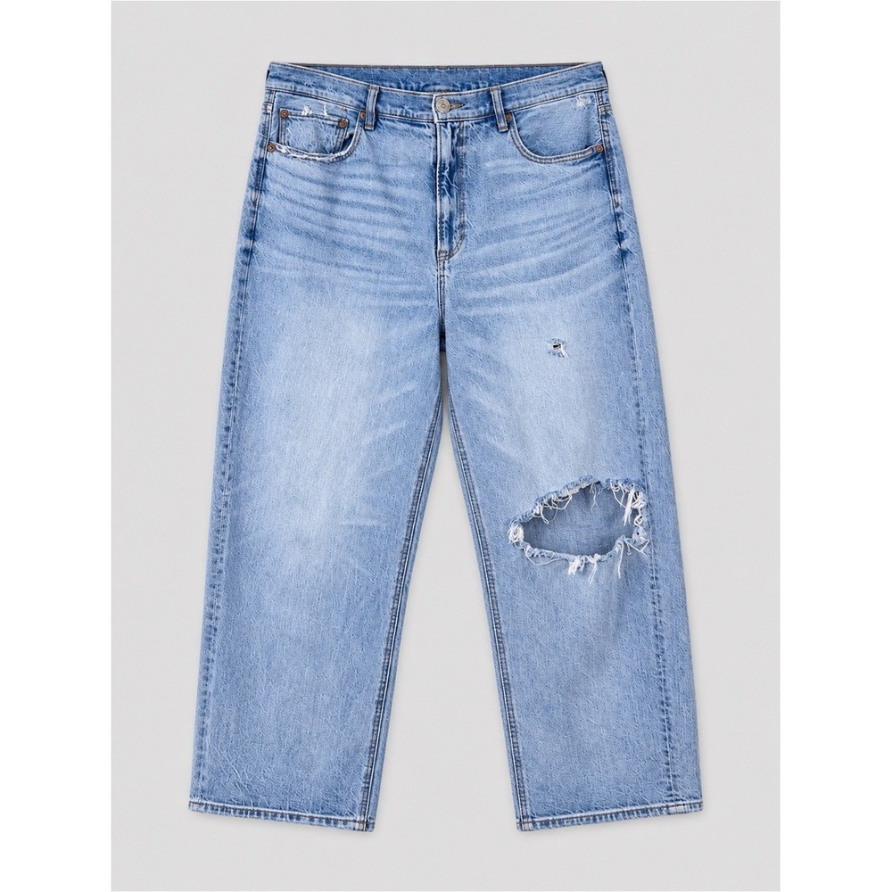 American Eagle 90s Boyfriend Jeans Size 16 Distressed Capsule Essential
